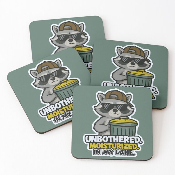 Item preview, Unbothered Moisturized In My Lane Raccoon Funny Design designed and sold by BooDesignStudio.