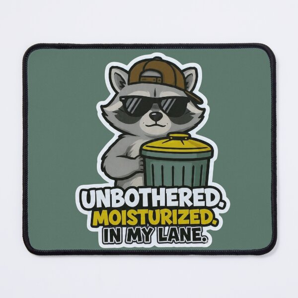 Item preview, Unbothered Moisturized In My Lane Raccoon Funny Design designed and sold by BooDesignStudio.