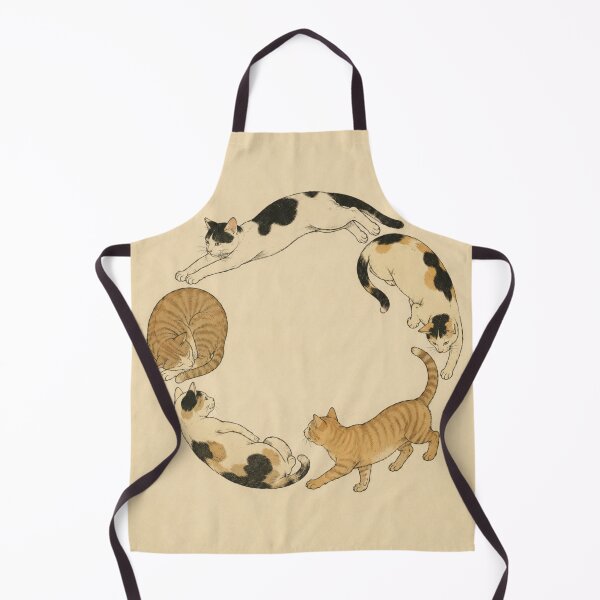 Item preview, Enso Cat Circle – Zen Circle of Cats in Japanese Woodblock Style  Edo Cats No. 10 designed and sold by Planthem.