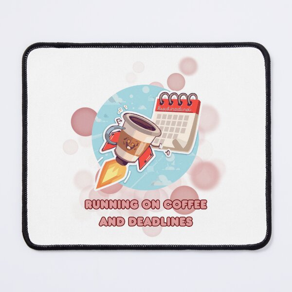 Item preview, Running On Coffee And Deadlines Funny Office Meme designed and sold by iamKRUK.