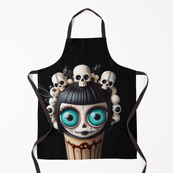 Item preview, Cosmic Coffeehouse Milkshake Doll with Teal Stardust Eyes designed and sold by LujziWorld.