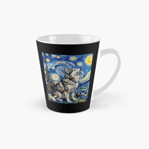 Item preview, Malamute Starry Night Van Gogh Style Dog Art designed and sold by Littermin.