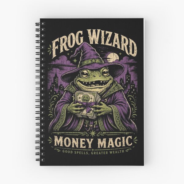 Item preview, Funny Frog Wizard Money Magic Good Spells Greater Wealth Vintage designed and sold by CF_VintageDesign.