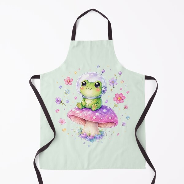 Item preview, Cute Kawaii Frog Astronaut on Cottagecore Mushroom designed and sold by Seculinator.
