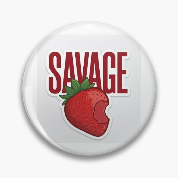 Item preview, Savage Vibe Trendy Text Sticker – Bitten Strawberry Die-Cut designed and sold by HayaasBoutique.