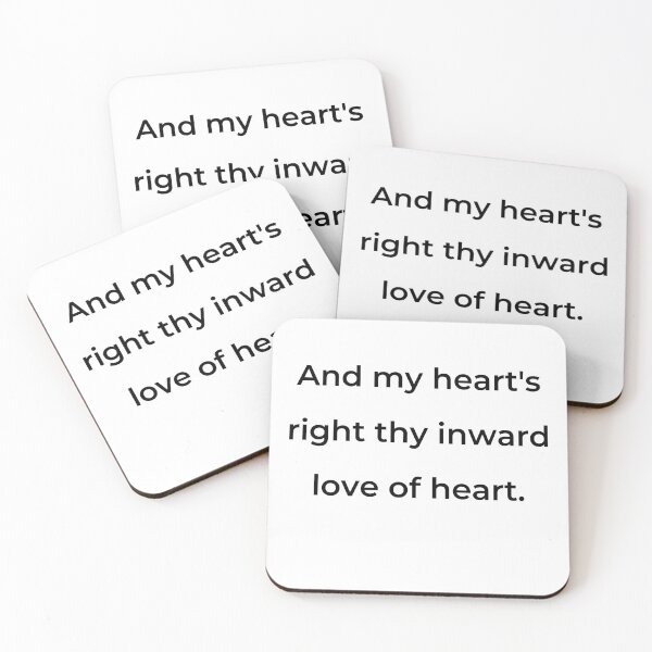 Item preview, "And my heart's right thy inward love of heart." - print black designed and sold by ariksworld.