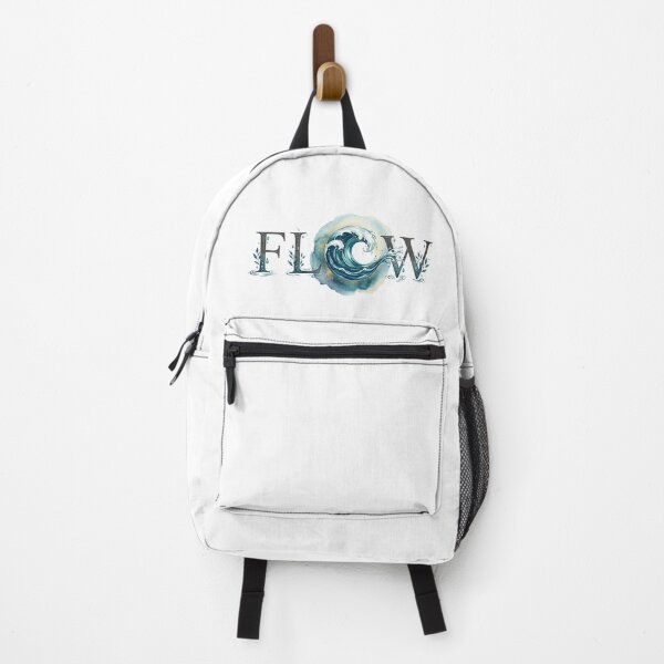 Item preview, FLOW Ocean Wave Typography Watercolor Coastal Nature Wall Art designed and sold by Presshue.