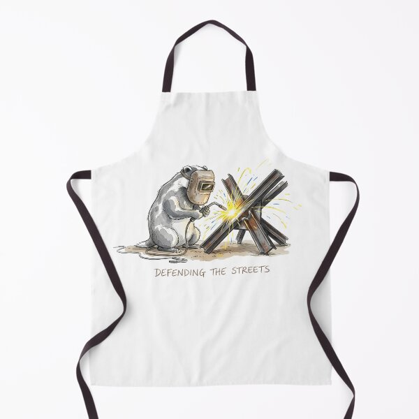 Item preview, Defending the Streets: Determined Badger Welder watercolor art designed and sold by SoulPT.