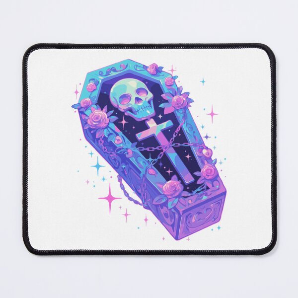 Item preview, Pastel Goth Coffin Skeleton Portrait Art designed and sold by Tinycraftyalien.