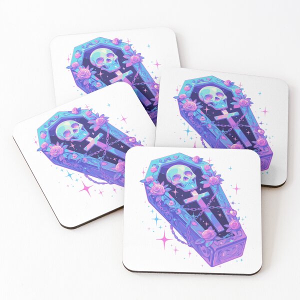 Item preview, Pastel Goth Coffin Skeleton Portrait Art designed and sold by Tinycraftyalien.