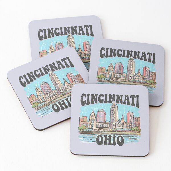 Item preview, Cinncinati Ohio Cute Skyline Colorful City designed and sold by HowToCanadian.