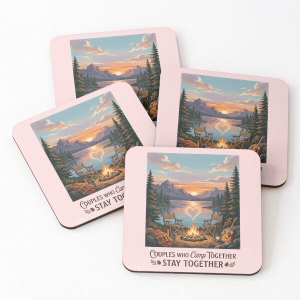 Item preview, Couples Who Camp Together Stay Together - Romantic Campfire Design designed and sold by PGRprint.