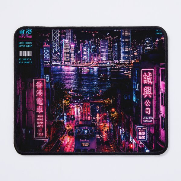 Item preview, Neon Cyber City Reflections in a Rainy Futuristic Night designed and sold by ferminhays.