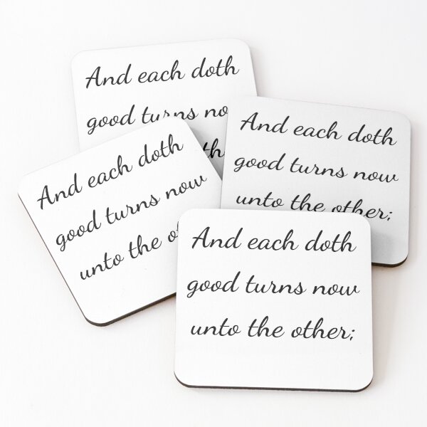 Item preview, "And each doth good turns now unto the other;" - handwriting black designed and sold by ariksworld.