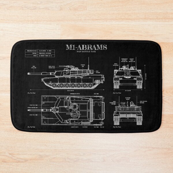Item preview, M1 ABRAMS- Main Battle Tank (White Stencil - No Background) designed and sold by BGALAXY.