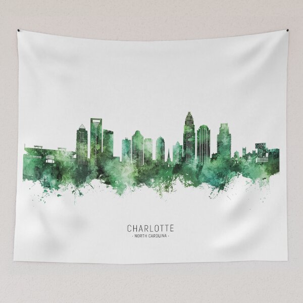 Item preview, Charlotte North Carolina Skyline designed and sold by ArtPrints.