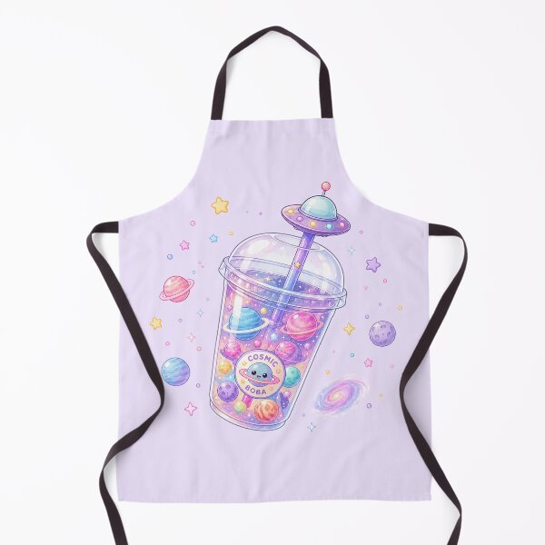 Item preview, Cute Kawaii Cosmic Boba Tea with Floating Planets designed and sold by Seculinator.