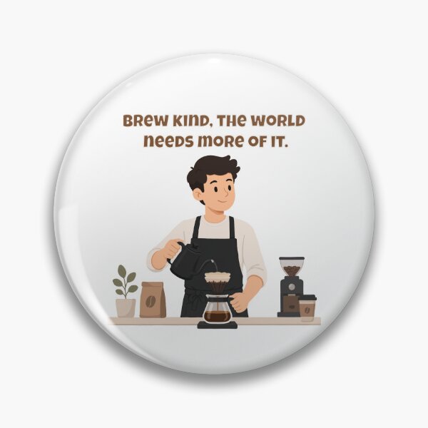 Item preview, Brew Kind, The World Needs More Of It - Barista Kindness Coffee Quote designed and sold by Latitude 1°N.