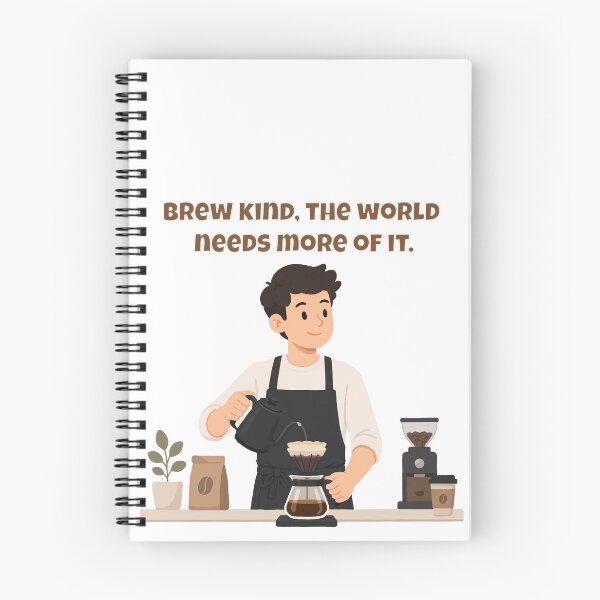 Item preview, Brew Kind, The World Needs More Of It - Barista Kindness Coffee Quote designed and sold by Latitude 1°N.