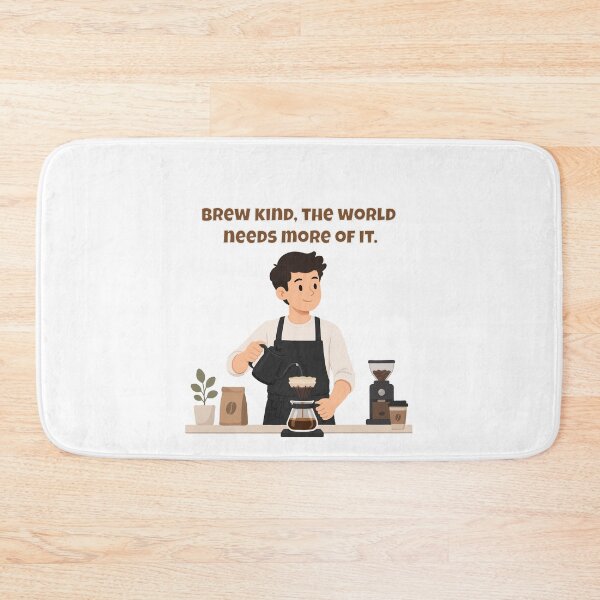 Item preview, Brew Kind, The World Needs More Of It - Barista Kindness Coffee Quote designed and sold by Latitude 1°N.