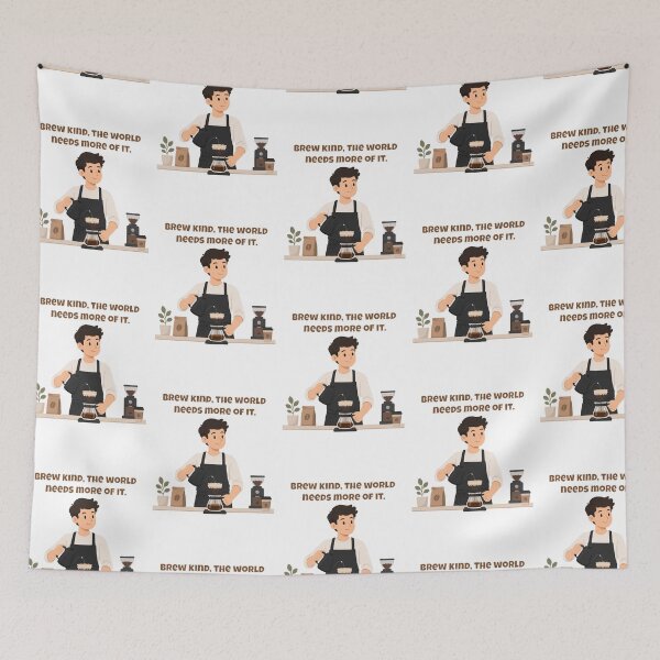 Item preview, Brew Kind, The World Needs More Of It - Barista Kindness Coffee Quote designed and sold by Latitude 1°N.