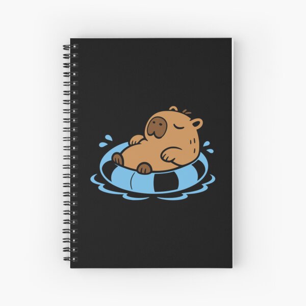 Item preview, Cute Capybara Floating in Pool Inflatable Ring designed and sold by MavtM.