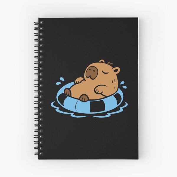 Item preview, Cute Capybara Floating in Pool Inflatable Ring designed and sold by MavtM.