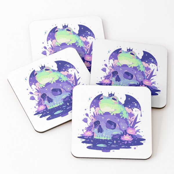 Item preview, Cute Pastel Goth Frog With Wings Art designed and sold by Tinycraftyalien.