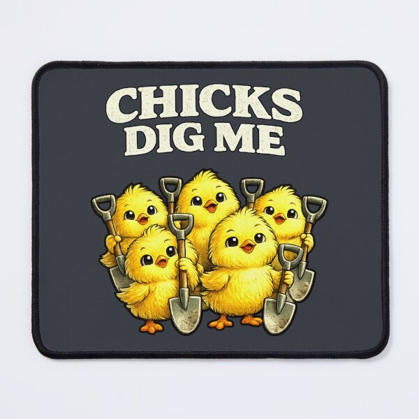Item preview, Chicks Dig Me – Cute Baby Chickens With Shovels Funny Pun T-Shirt designed and sold by Sanctum Icons.