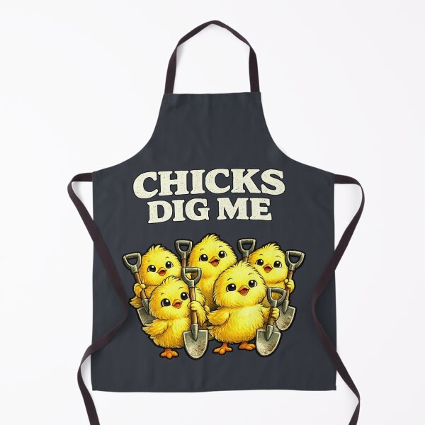 Item preview, Chicks Dig Me – Cute Baby Chickens With Shovels Funny Pun T-Shirt designed and sold by Sanctum Icons.