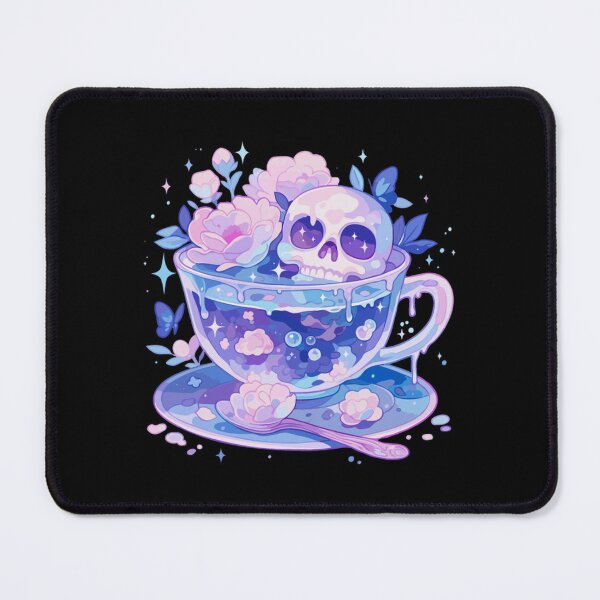 Item preview, Pastel Goth Skull Tea Cute Creepy Art designed and sold by Tinycraftyalien.