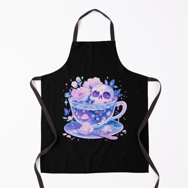Item preview, Pastel Goth Skull Tea Cute Creepy Art designed and sold by Tinycraftyalien.