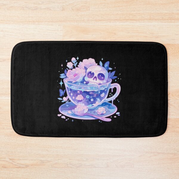 Item preview, Pastel Goth Skull Tea Cute Creepy Art designed and sold by Tinycraftyalien.