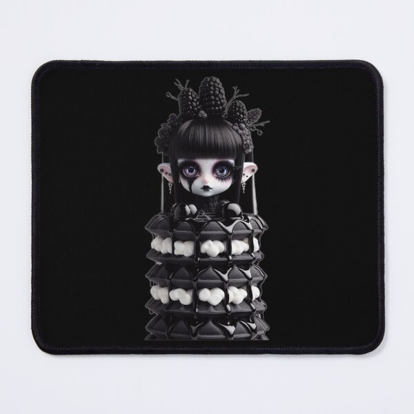 Item preview, Cosmic Coffeehouse Dark Waffle Stack with Gothic Elf Doll designed and sold by LujziWorld.