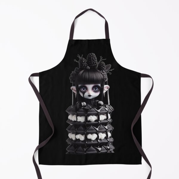 Item preview, Cosmic Coffeehouse Dark Waffle Stack with Gothic Elf Doll designed and sold by LujziWorld.