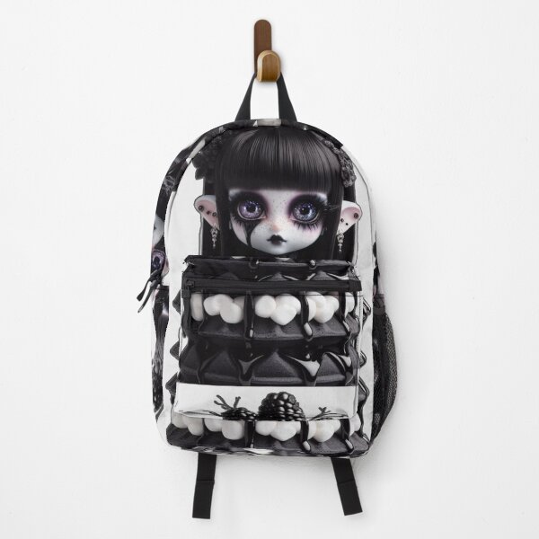 Item preview, Cosmic Coffeehouse Dark Waffle Stack with Gothic Elf Doll designed and sold by LujziWorld.