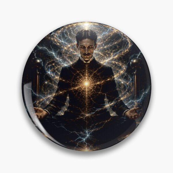 Item preview, Nikola Tesla Meditation - Energy Frequency Vibration Art - Sacred Geometry Spiritual Science Poster designed and sold by Lumawear .
