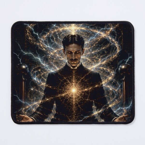 Item preview, Nikola Tesla Meditation - Energy Frequency Vibration Art - Sacred Geometry Spiritual Science Poster designed and sold by Lumawear .