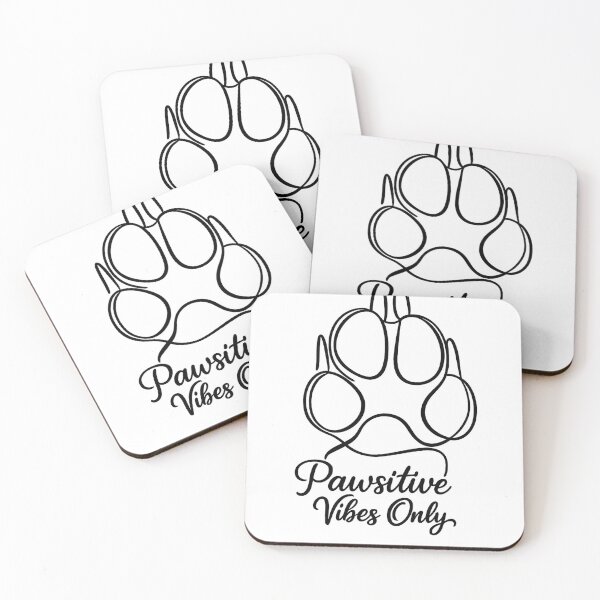 Item preview, Pawsitive Vibes Only , Cute Dog Paw Positive Quote for Dog Lovers designed and sold by GGAUL.