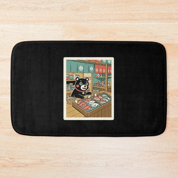 Item preview, Cute Bear Running a Cozy Seafood Market Stall designed and sold by JordynLadukeg65.