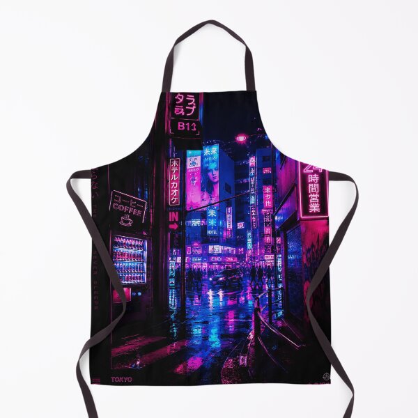 Item preview, Neon Tokyo Alley at Midnight Cyberpunk City Rain Scene designed and sold by ferminhays.
