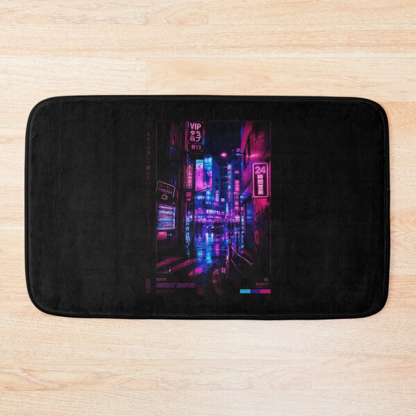 Item preview, Neon Tokyo Alley at Midnight Cyberpunk City Rain Scene designed and sold by ferminhays.