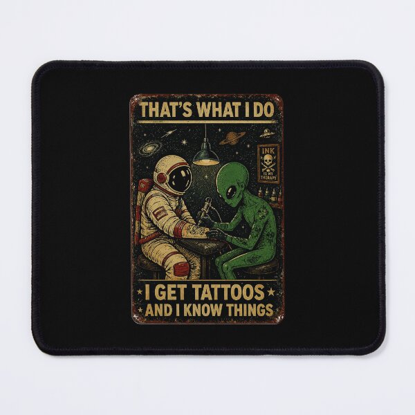 Item preview, Cosmic Tattoo Artist Alien Space Humor designed and sold by eliramaison.