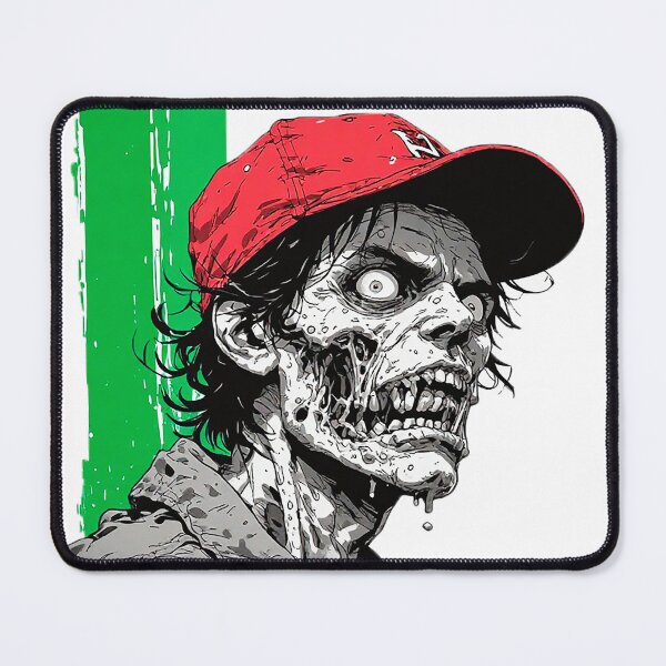 Item preview, Zombie Streetwear Horror Comic Art Red Cap designed and sold by ChaoticZenStudio.