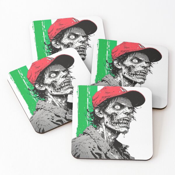 Item preview, Zombie Streetwear Horror Comic Art Red Cap designed and sold by ChaoticZenStudio.