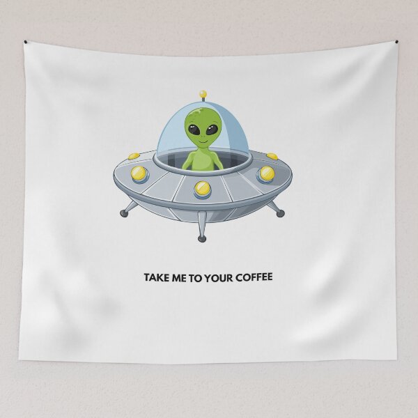 Item preview, Cute Alien in Flying Saucer – Beyond The Void designed and sold by onubi.