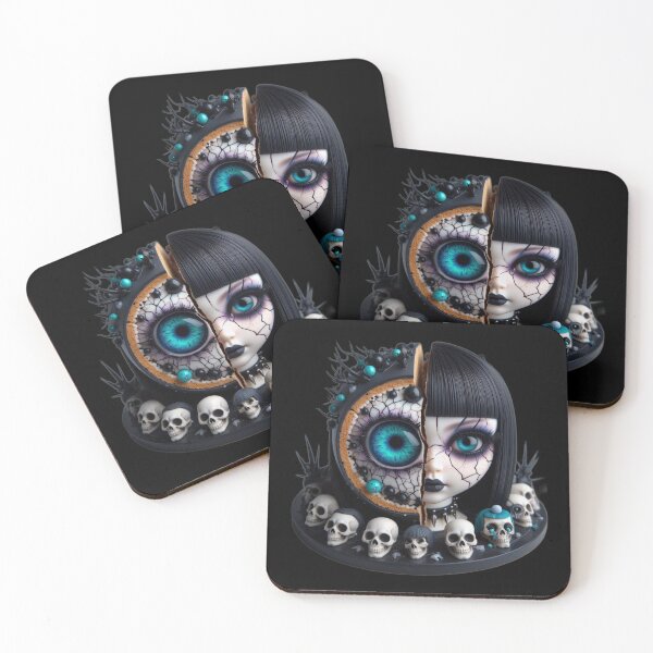 Item preview, Dark Surrealist Split Doll Cake with Giant Cosmic Eye designed and sold by LujziWorld.