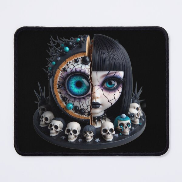 Item preview, Dark Surrealist Split Doll Cake with Giant Cosmic Eye designed and sold by LujziWorld.