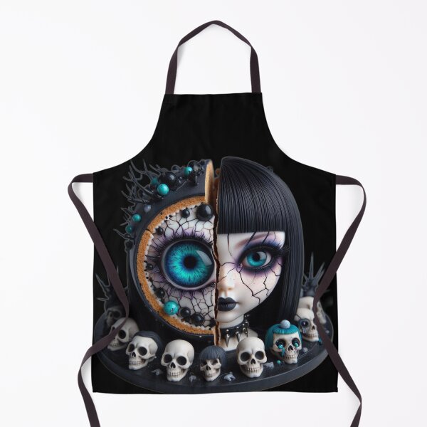 Item preview, Dark Surrealist Split Doll Cake with Giant Cosmic Eye designed and sold by LujziWorld.