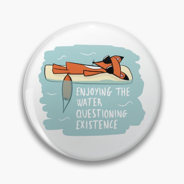 Item preview, Enjoying The Water Questioning Existence Funny Fox designed and sold by DesignFreakArt.